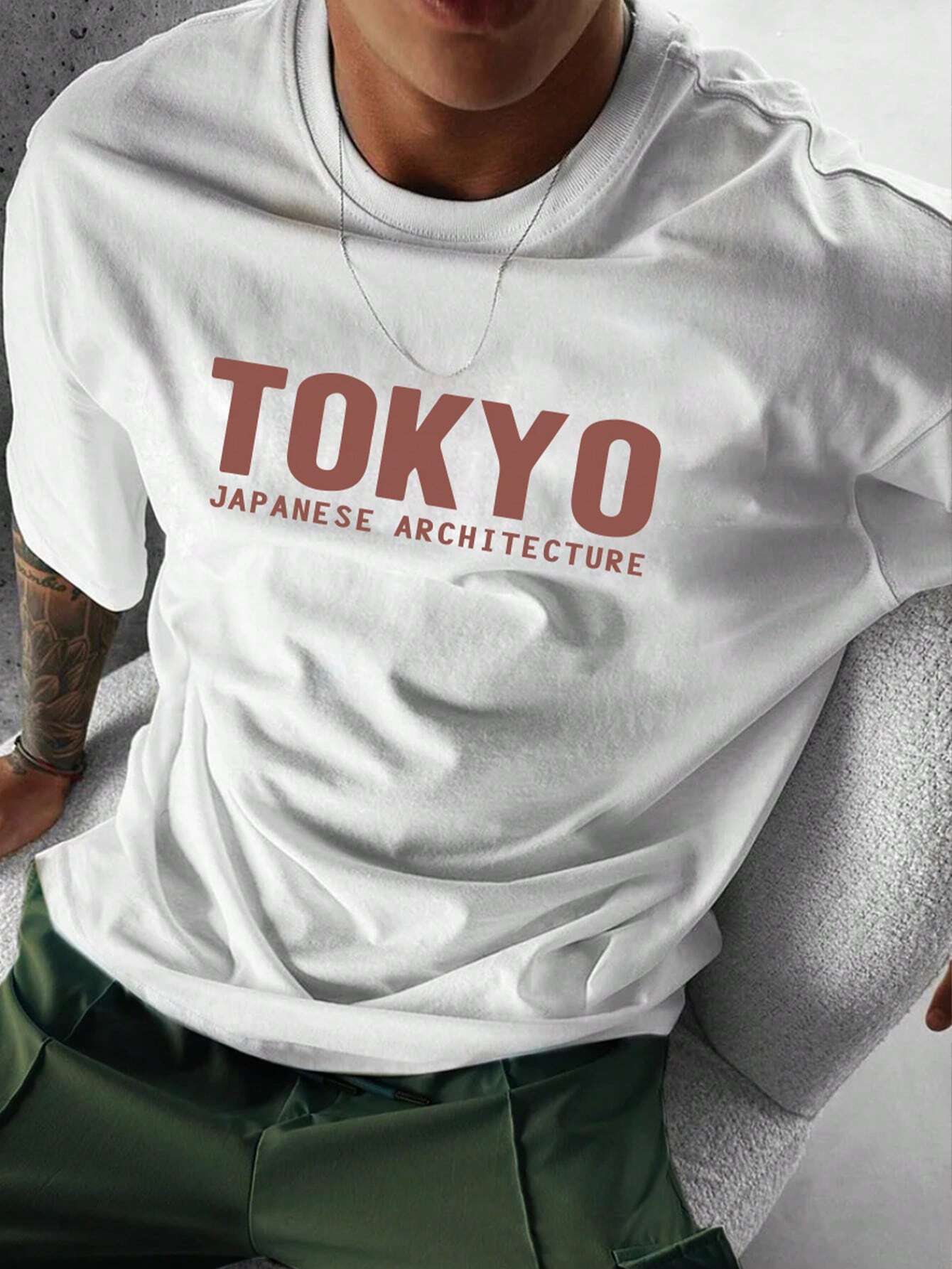 Camiseta Básica Unissex Com Estampa Japones Arquitetura