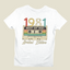 Camiseta Feminina Fita vintage 1981 Limited Edition - branco