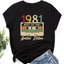 Camiseta Feminina Fita vintage 1981 Limited Edition - preto