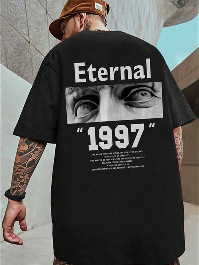 Camiseta Básica Unissex Eternal 1997 Eyes Costas - Preto