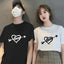 Camiseta Básica Casal Estampa Flecha No Coração -PRETO 