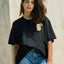 Camiseta Básica Feminina Com Estampa Copo De Tequila