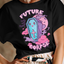 Camiseta Básica Com Estampa Halloween Caixão Feliz