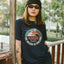 Camiseta Básica Feminina  com estampa Hawaii The Ocean Is Calling - Preto 