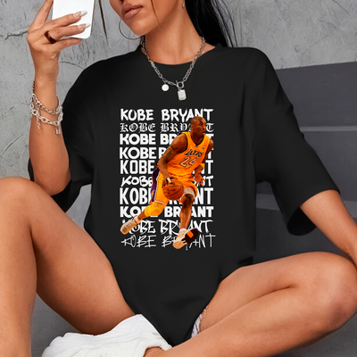 Camiseta Oversized Kobe Brayant Nomes NBA