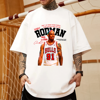 Camiseta Oversized Rodman Assinatura NBA