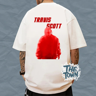 Camiseta Oversized Desfoque Travis Scott