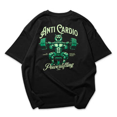 Camiseta Oversized Cat Anti Cardio Verde