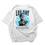 Camiseta Oversized Never Skip Azul