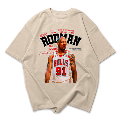 Camiseta Oversized Rodman Assinatura NBA