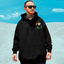 Moletom Canguru Com Estampa Streetwear Animal Chines- preto