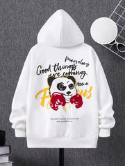 Moletom Com Capuz Unissex Box Bear Good Things Are Coming
