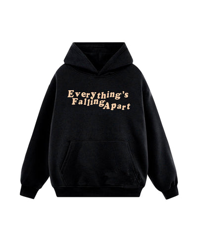 Moletom Com Capuz Unissex Everything's Falling Apart Skeleton - preto