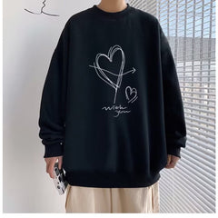 Moletom Gola Redonda Unissex With You Love Heart