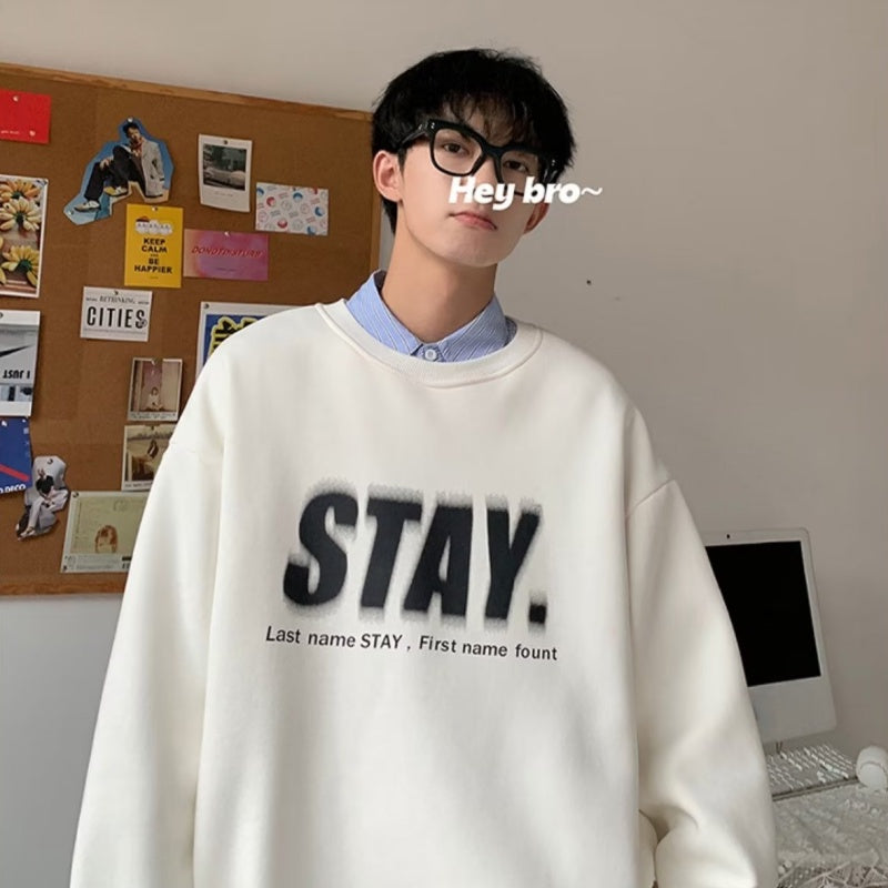 MOletom Básico Unissex Com Estampa Stay