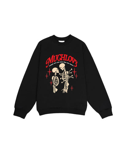 Moletom Gola Redonda Unissex People Love You More Than You Know - PRETO ( FRENTE )
