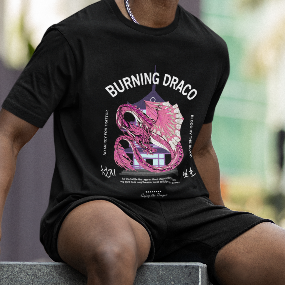 Camiseta Básica Burning Draco
