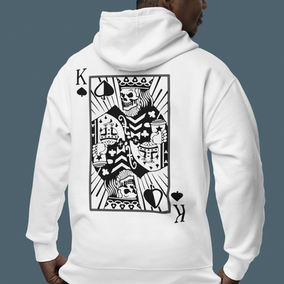 Blusa Moletom Masculino Carta Baralho Rei Esqueleto King Skull
