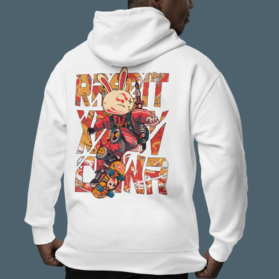 Moletom Canguru Vintage Skate Coelho Streetwear