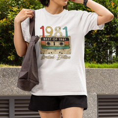 Camiseta Feminina Fita vintage 1981 Limited Edition