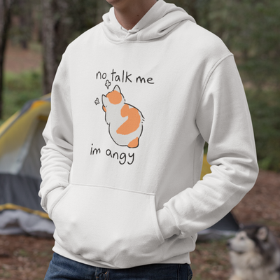 Moletom Canguru Unissex No Talk To Me I'm Angy Cat