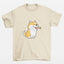 Camiseta Básica pérola Estampa de Cachorro