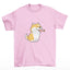 Camiseta Básica rosa bebê Estampa de Cachorro