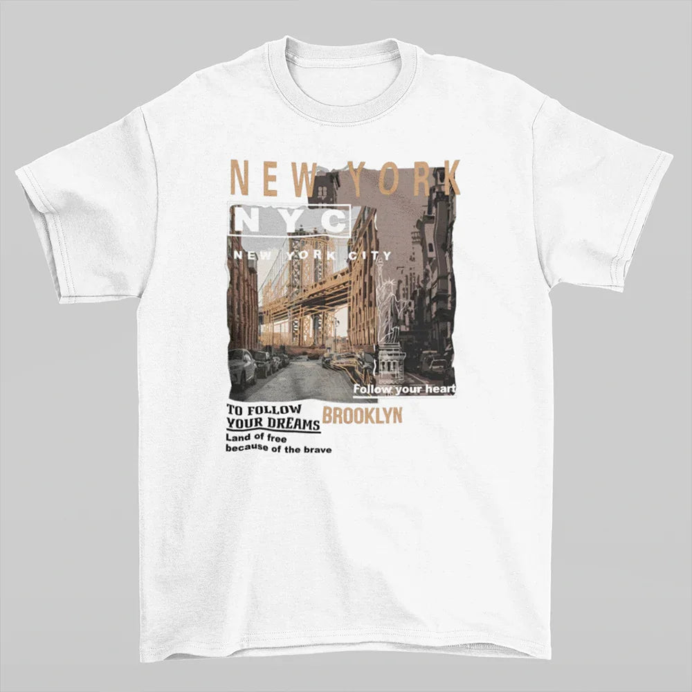 Camiseta Básica New York Brooklyn