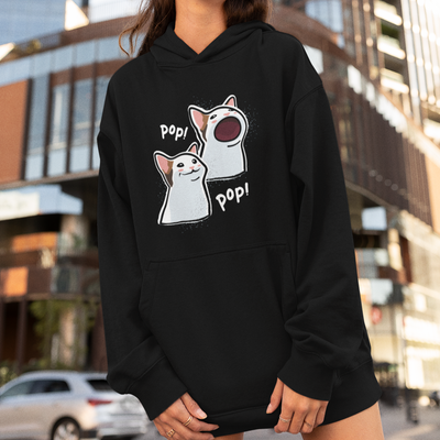 Moletom Canguru Unissex Gatinho Pop Cute Pet