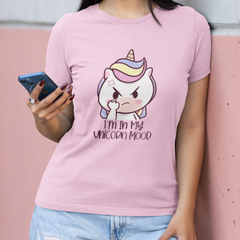 Camiseta Feminina Unicórnio Fofo Unicorn Mood