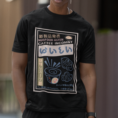 Camiseta Básica Unissex Nusfood Oriental Fish Lamen