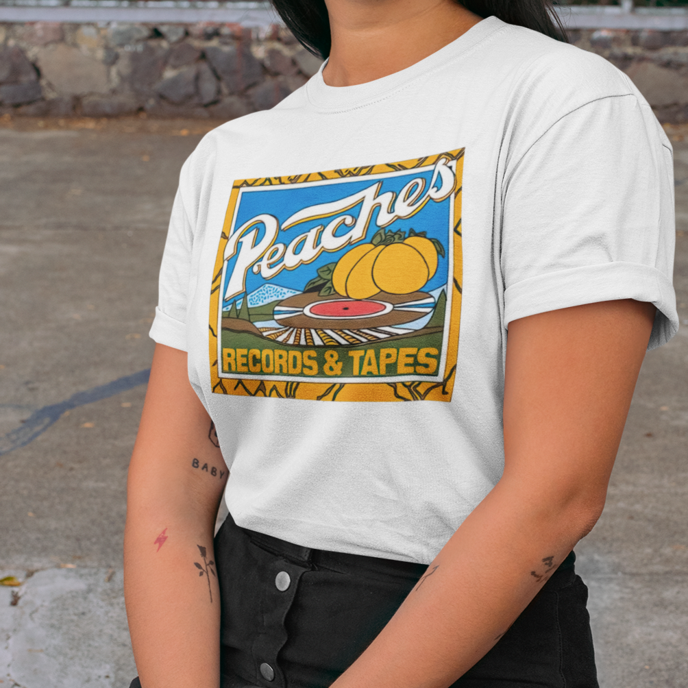 Camiseta Básica Algodão Vintage Fashion Peaches Records