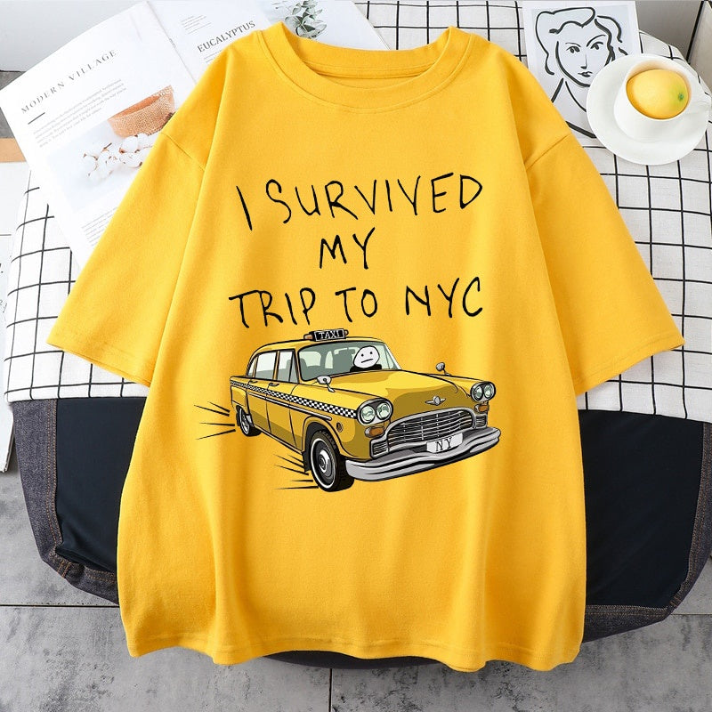 Camiseta Básica I Survived My Trip to NYC