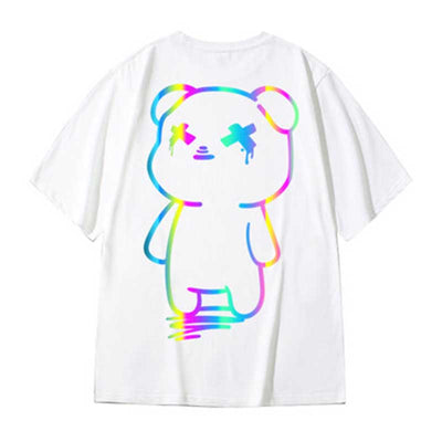 Camiseta Básica Unissex Colored Bear Cute