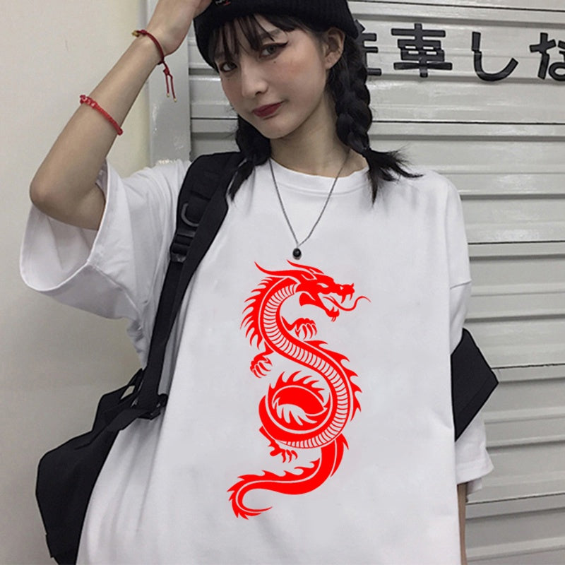Camiseta Básica Dragão Vermelho Red Dragon
