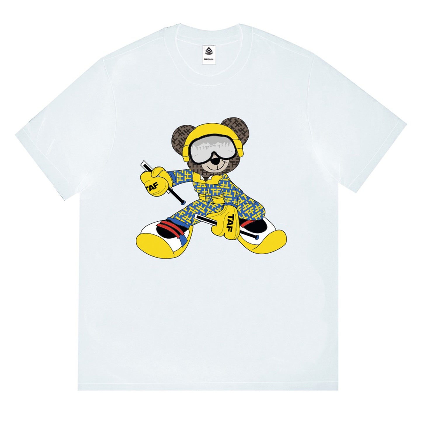 Camiseta Básica Urso Esquiador Taf