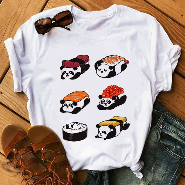 Camiseta Básica Panda Sushi