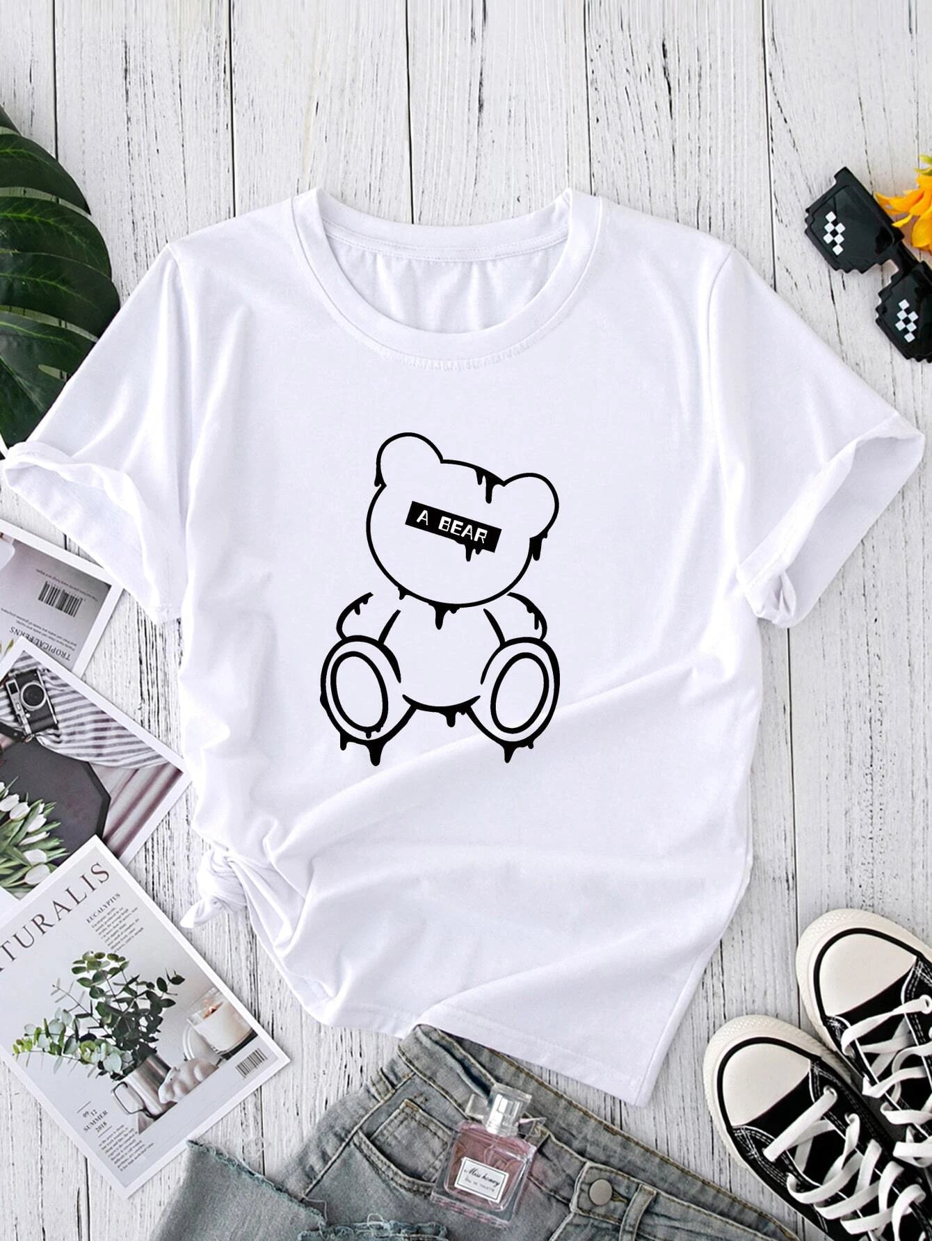Camiseta Feminina A Bear Ursinho Fofo Urso
