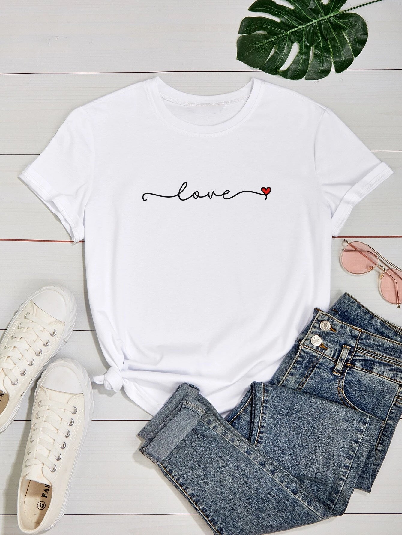 Camiseta Feminina Love Amor Heart Coração