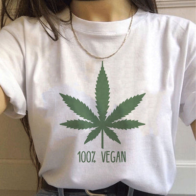 Camiseta Básica Unissex 100% Vegan Weed