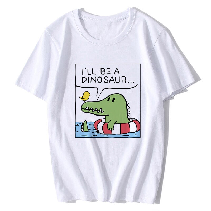 Camiseta Básica Unissex I'll Be a Dinosaur Crocodilo