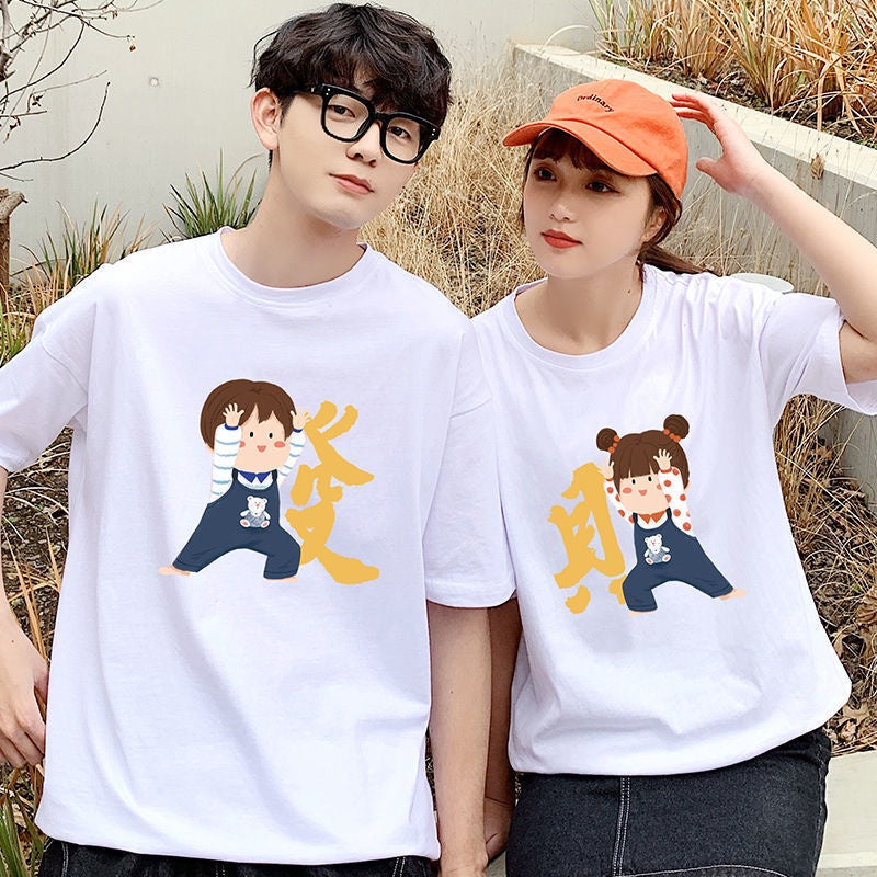 Camisetas Casal Boy and Girl Cute