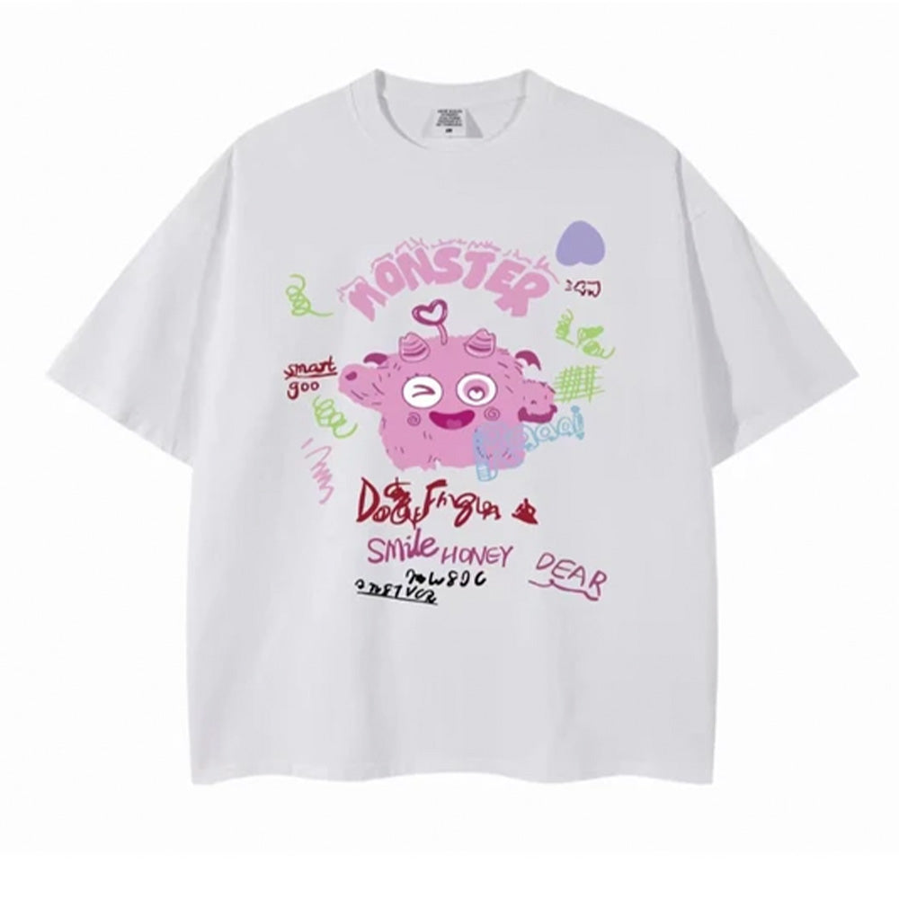 Camiseta Infantil Pink Monster Smile