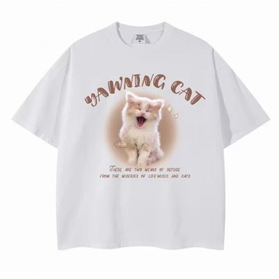 Camiseta Infantil Yawning Cat