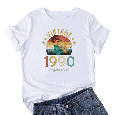 Camiseta Básica Algodão Vintage 1990