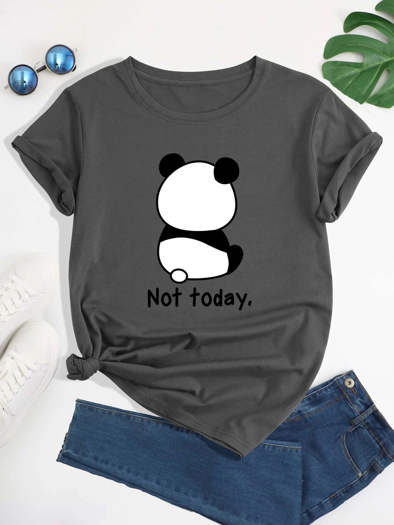 Camiseta Feminina Panda Triste Not Today