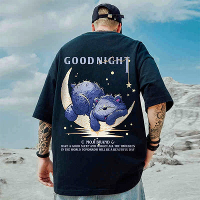 Camiseta Básica Good Night Bear Moon