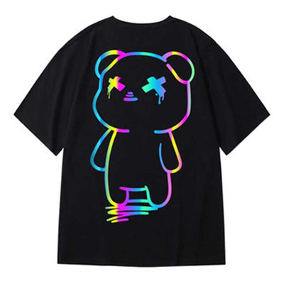 Camiseta Básica Unissex Colored Bear Cute