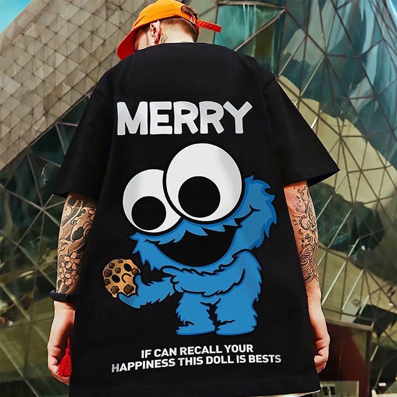Camiseta Básica Merry Cookie Monster