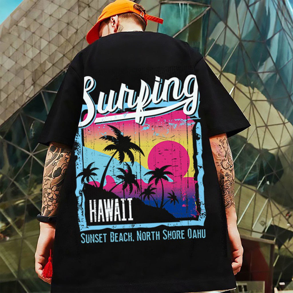 Camiseta Básica Surfing Hawaii